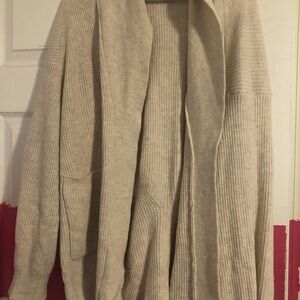 Cozy Cream Open-Front Cardigan